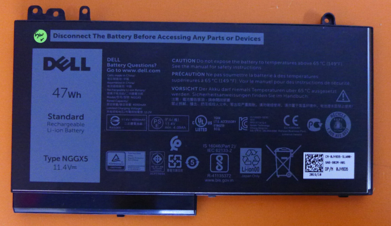 NEW GENUINE Dell Latitude E5470 E5270 47Wh 11.4V Laptop Battery NGGX5