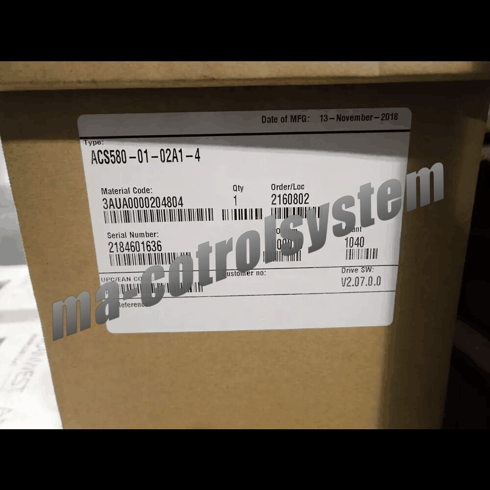ABB ACS580-01-02A1-4 VFD AC Drive 1HP 0.75kW 2.1A NEW