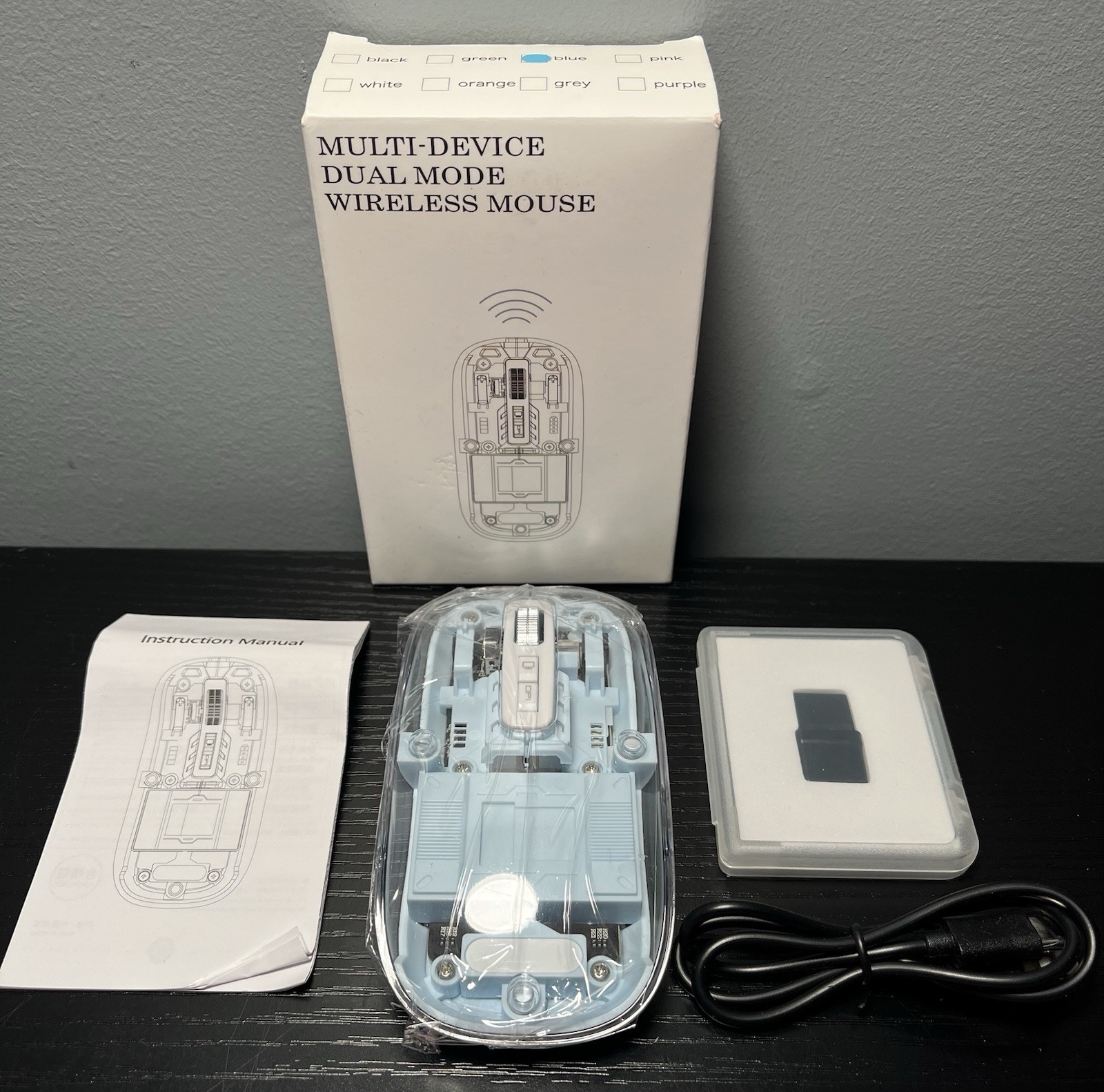 Bluetooth Wireless Mouse,4 Modes Mouse(BT5.2 & BT3.0 + USB-A & USB Type-C)