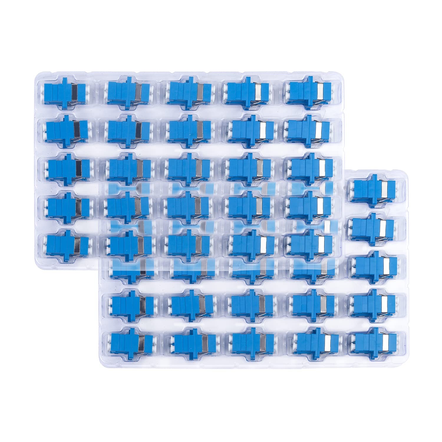 100 Pack LC UPC Duplex Singlemode Fiber Optic Coupler Connector Adapter Units