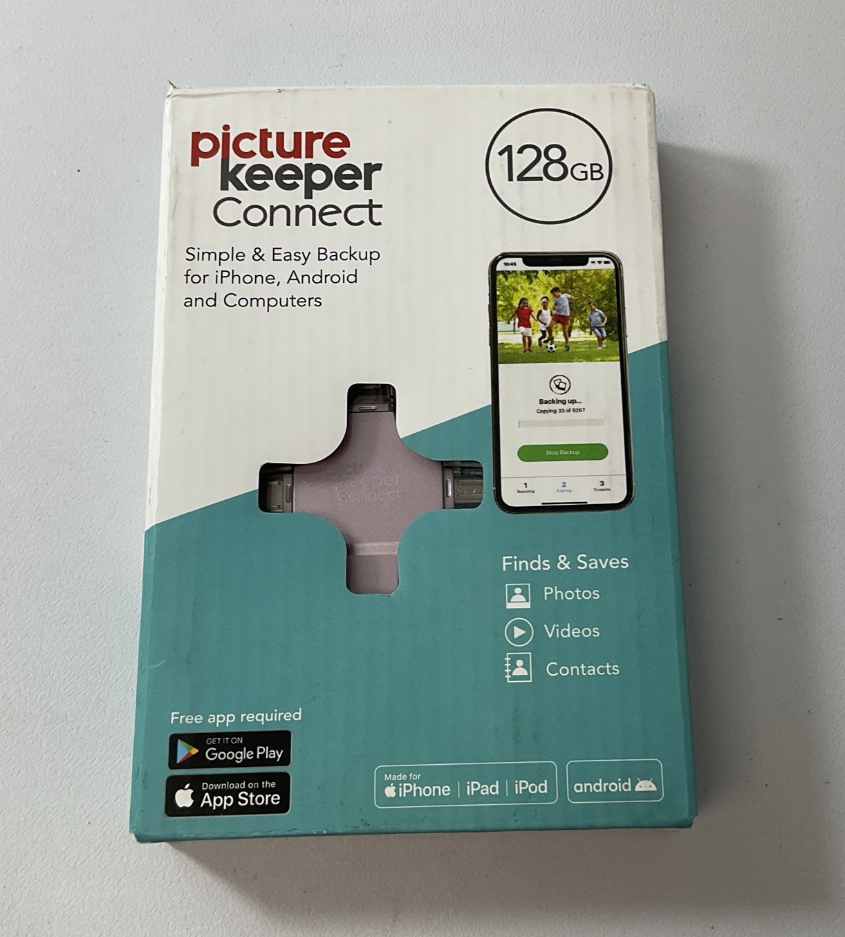 Picture Keeper Connect Pink USB Flash Drive-Apple, Android & PC Devices - 128GB