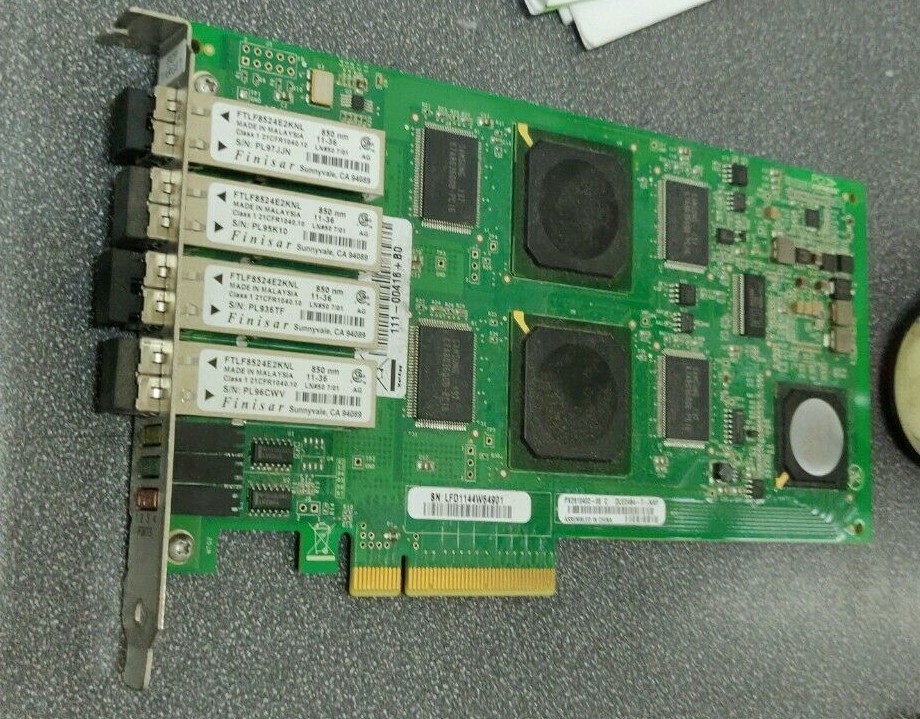 NetApp 111-00416+B0 Qlogic QLE2464-T-NAP 4GB Quad Port PCIe Fibre Channel Card