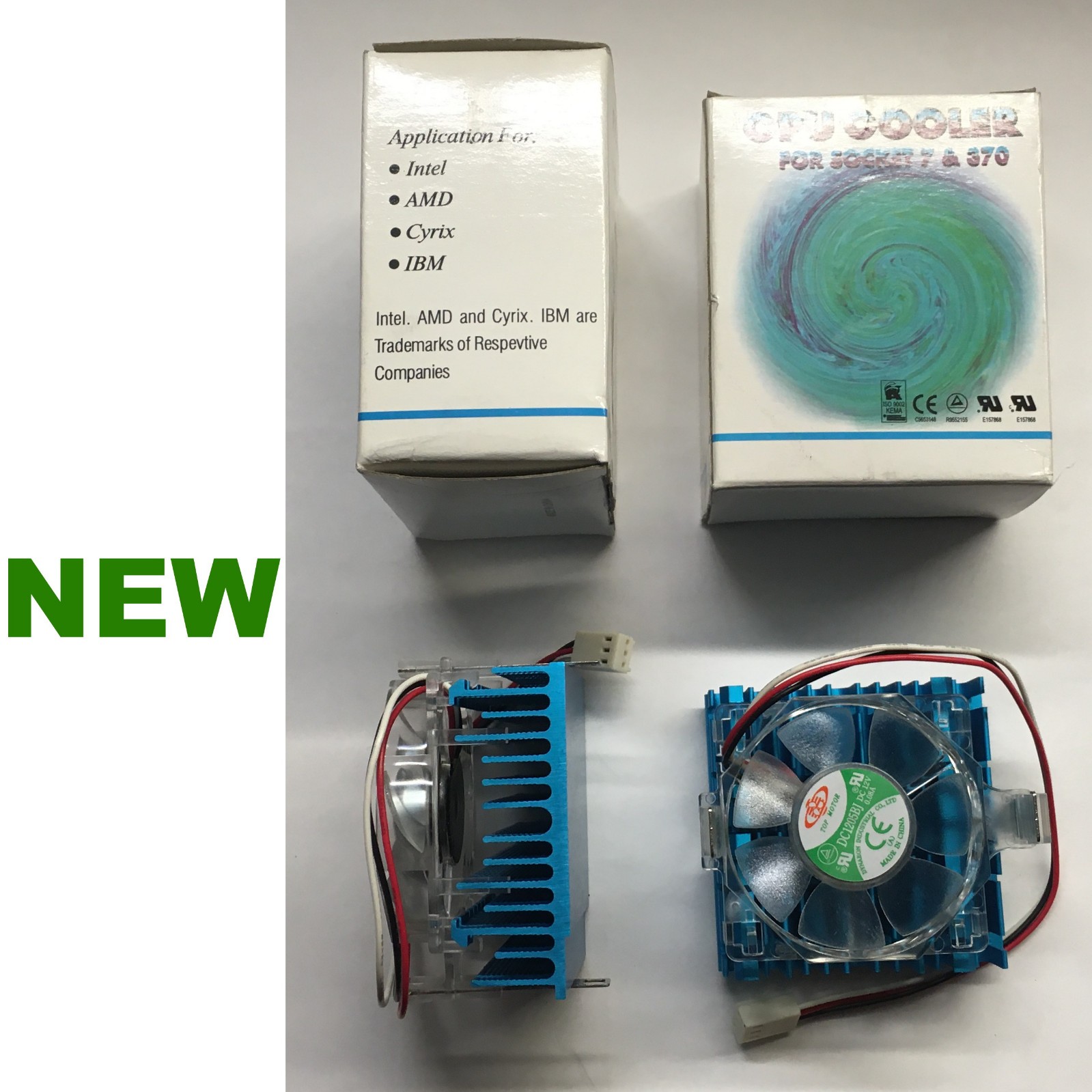 Socket 7 High Quality BALL BEARING Fan CPU/Computer Cooling/Heatsink, to 570Mhz