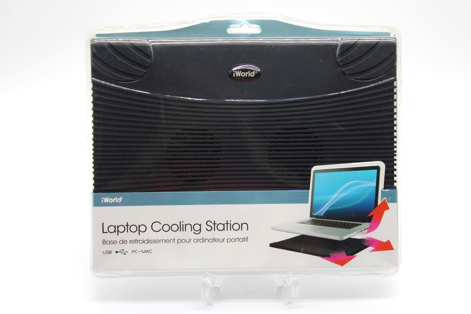 iWorld Laptop Cooling Station - SEALED Brand New Dual Fans, Slim Design
