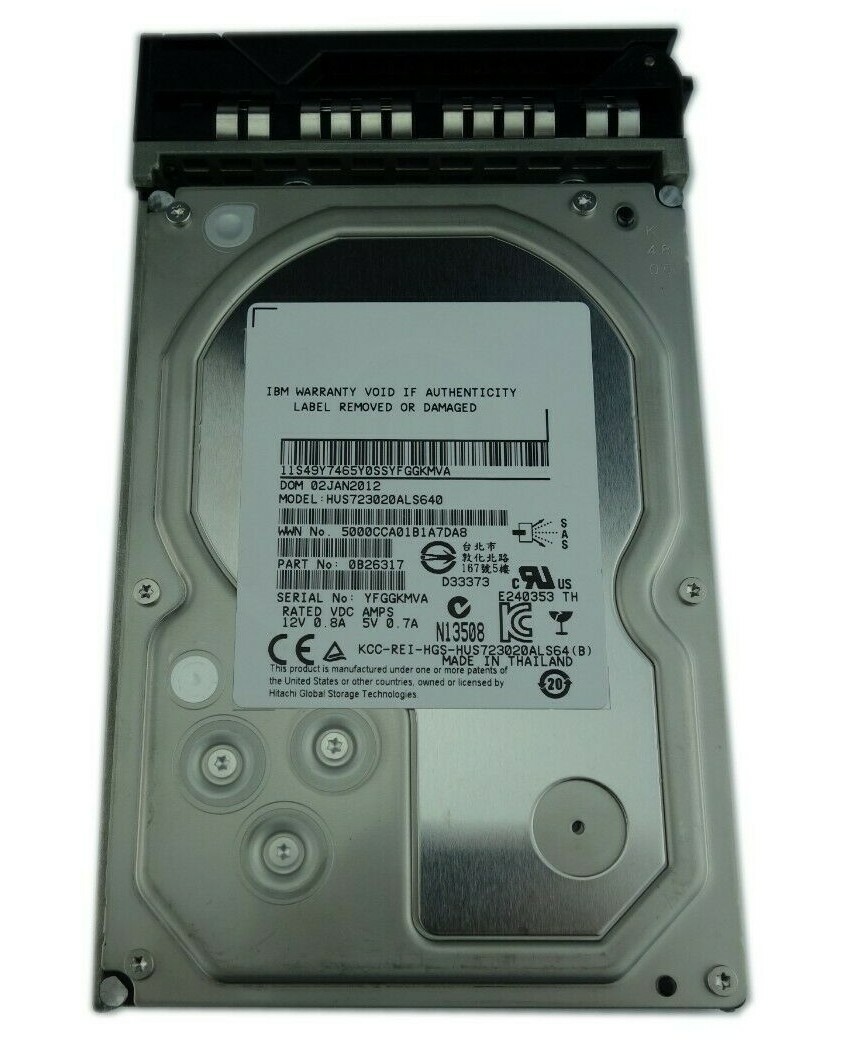 HGST Ultrastar 2TB 7.2K SAS 6Gb/s 3.5" HDD HUS723020ALS640 0B26317