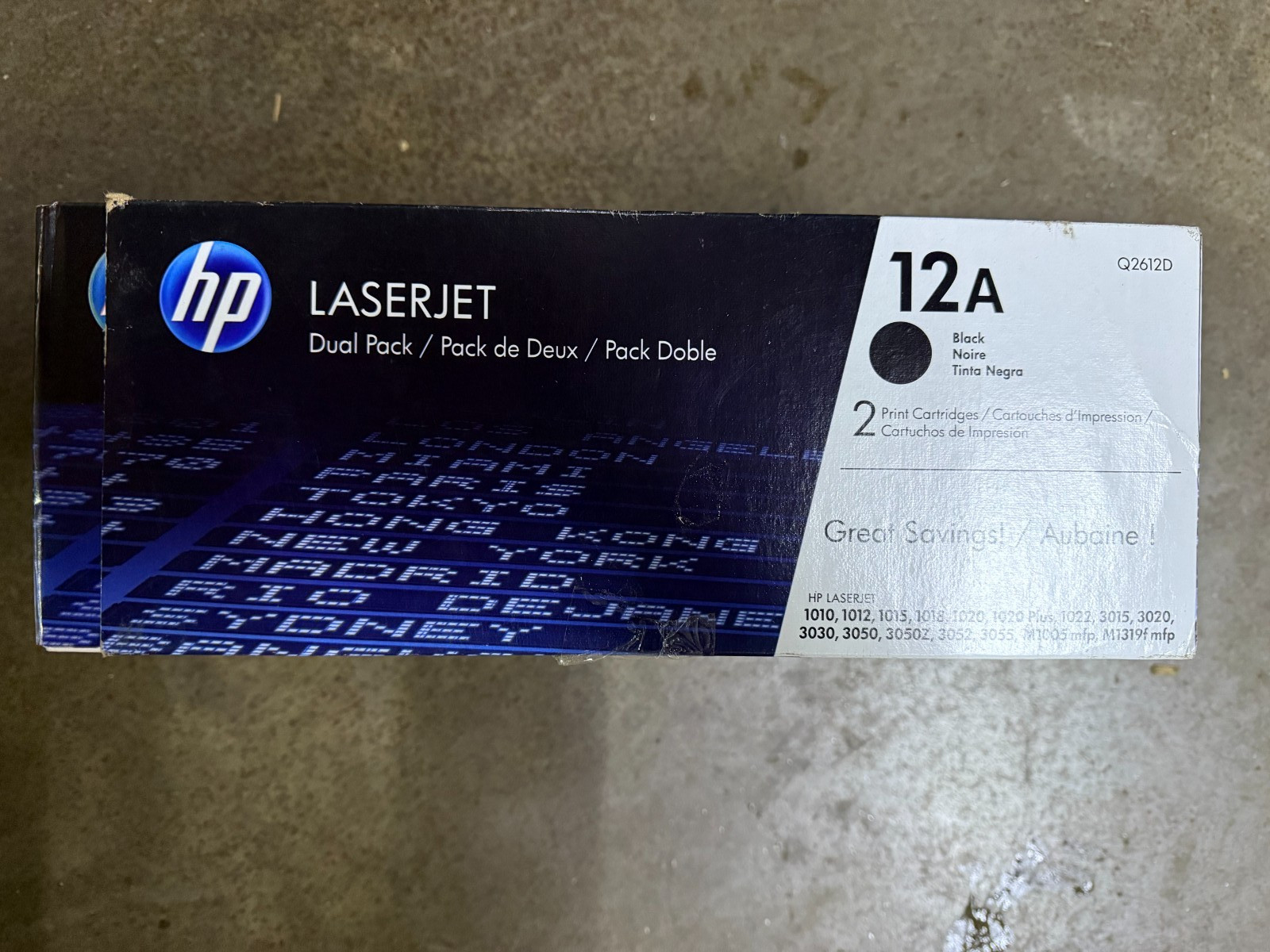 HP LaserJet 12A Black Dual Pack Toner (Q2612D) NEW FACTORY SEALED