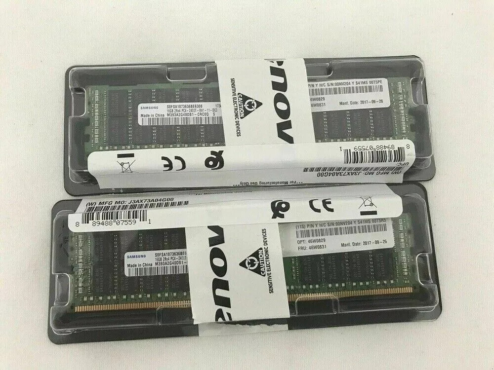 NEW Lenovo / IBM 46W0829 46W0831 2RX4 16GB DDR4 PC4-2400T System x Server Memory