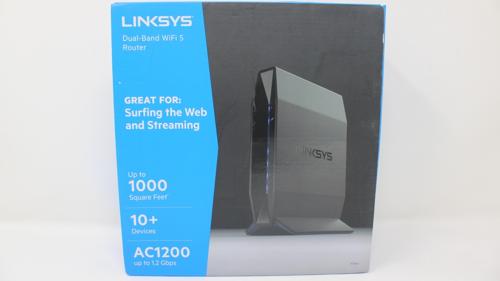 Linksys Dual-Band AC1200 WiFi 5 Router E5600 New-Openbox 