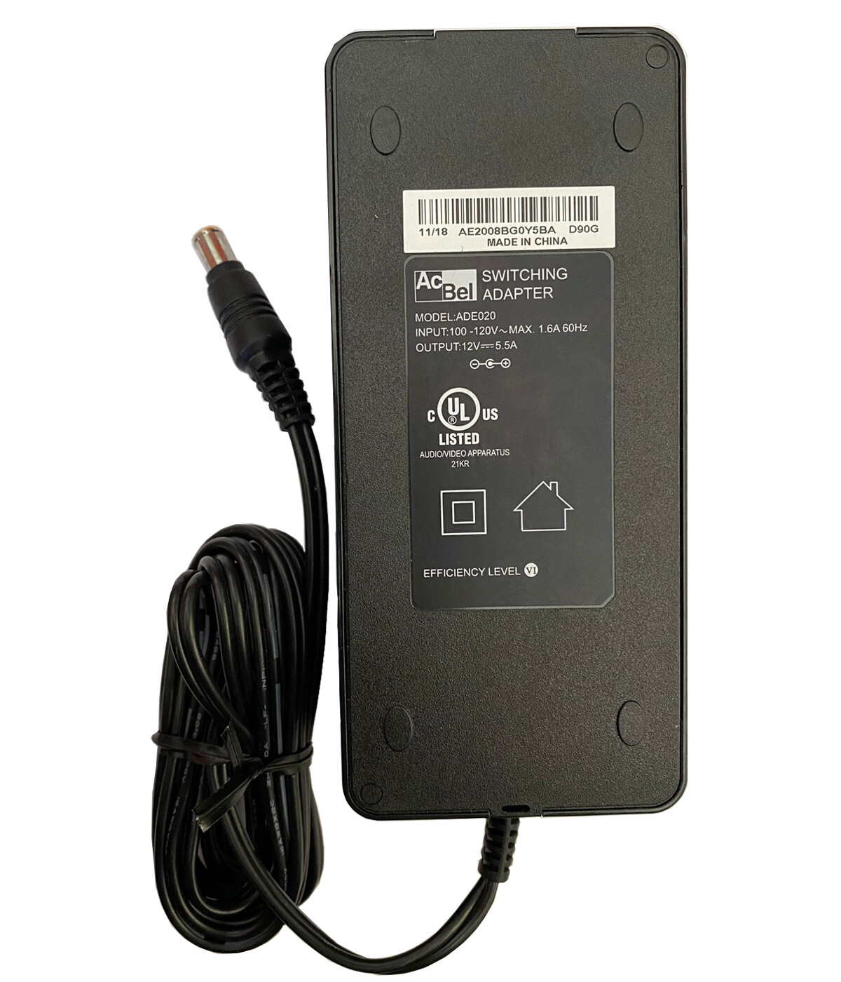 UL12V 5A 60W AC Adapter For LG E2060T-PN E2260V-PN E2360V-PN E2360VT LED Monitor