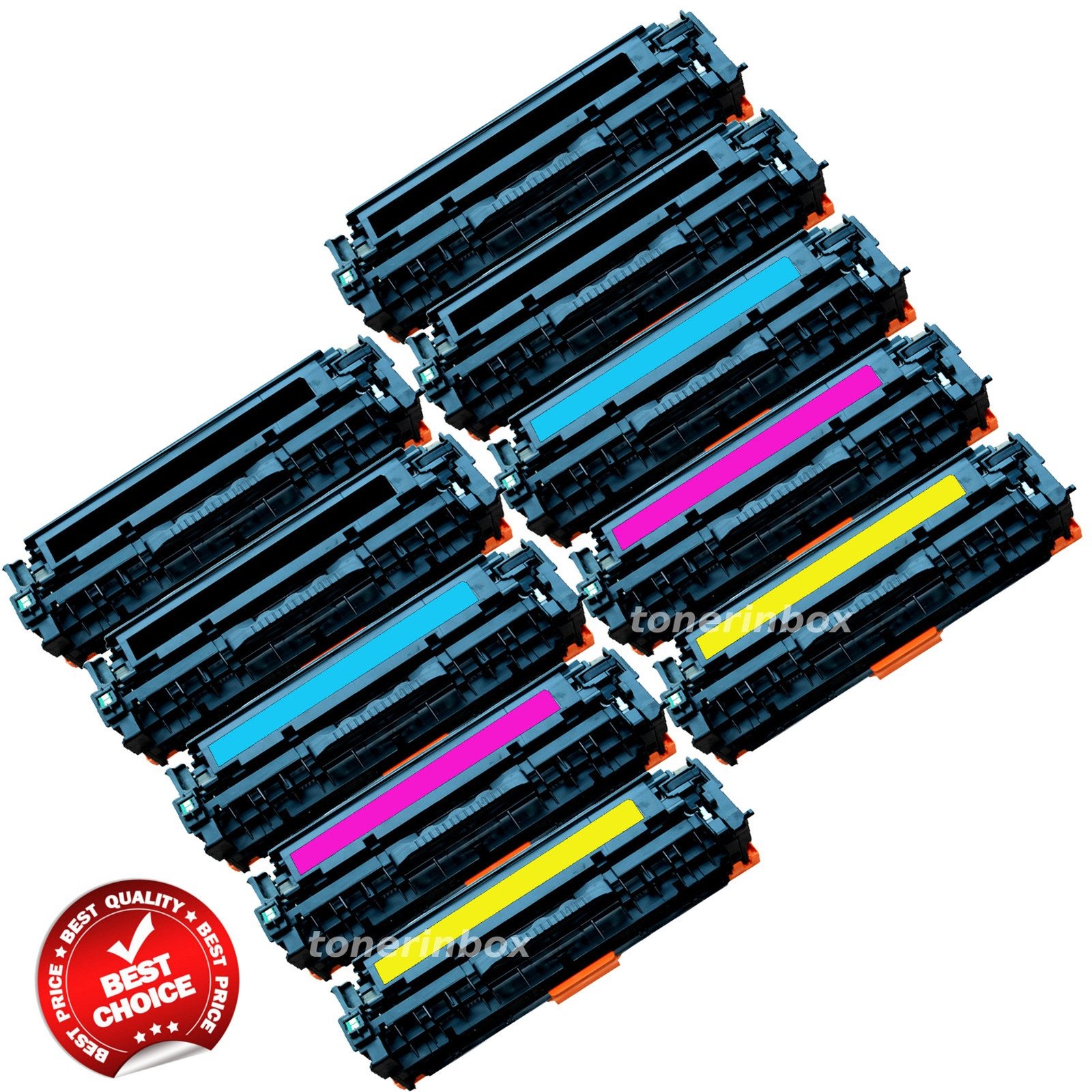 10PK Compatible CC530A 531A CC533A toner Set For HP 304a Laserjet CP2025 CM2320