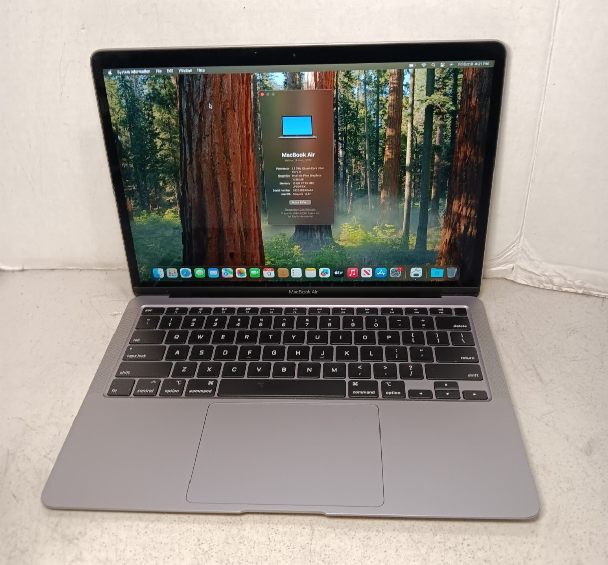 Apple MacBook Air 13" 2020 A2179 1.1GHz i5 16GB RAM 512GB SSD #69