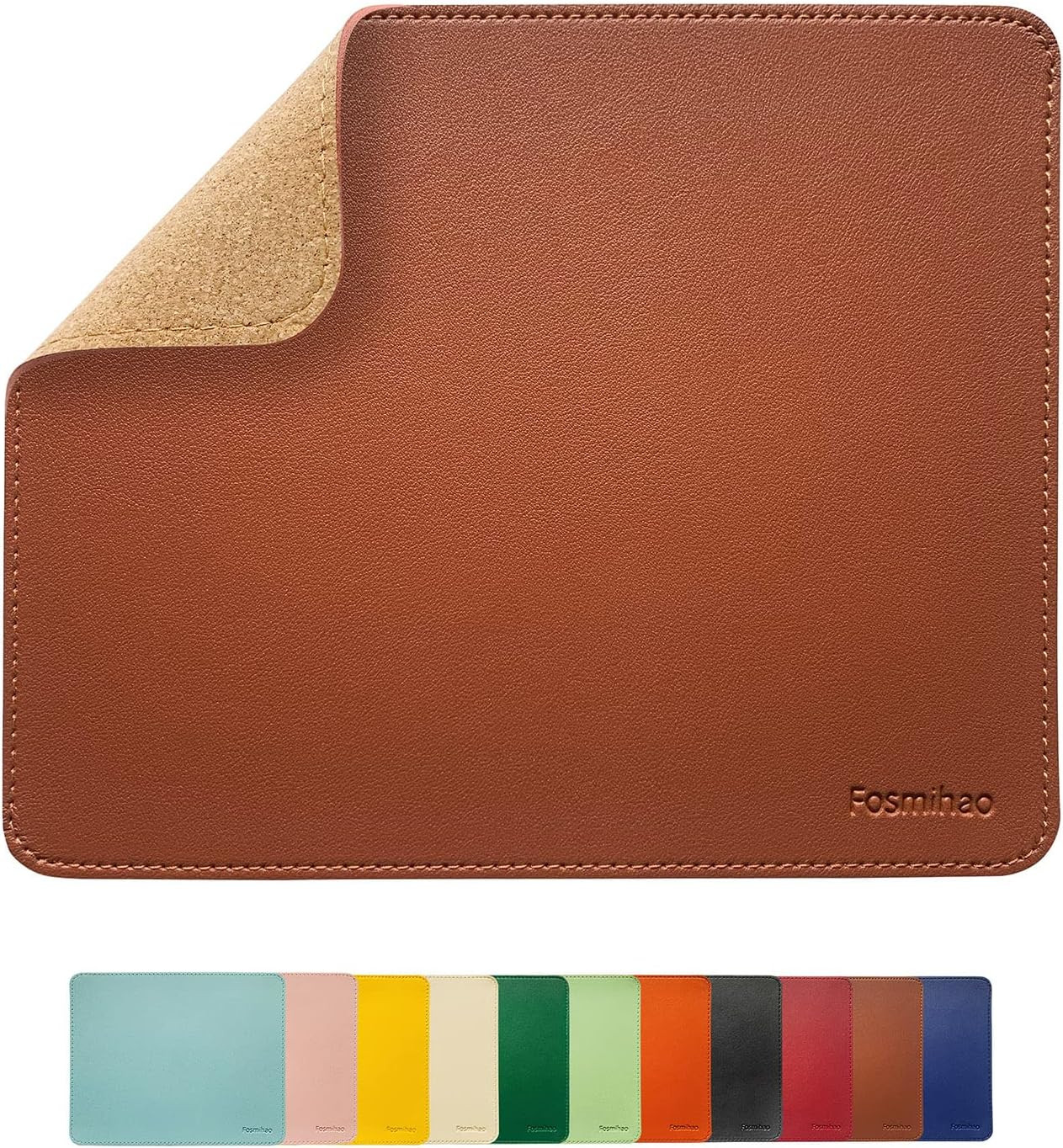 Leather Mouse Pad Wood Mouse Pad Double Side Mouse Pad with Stitched Edge New