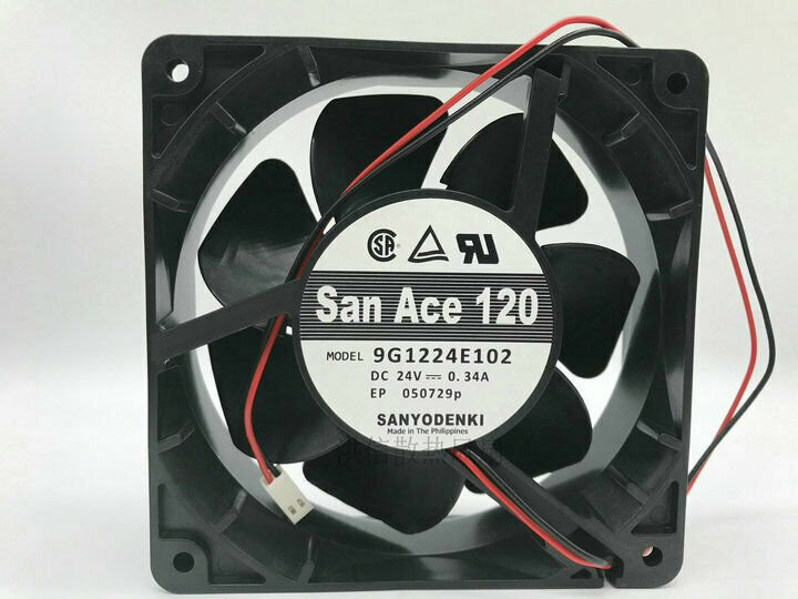 1x Fan 9G1224E102 DC 24V 0.34A 12038 12CM 2 Pin