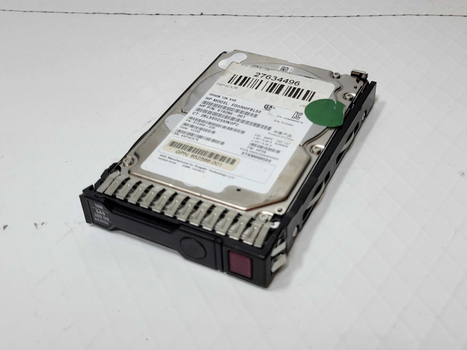 HP 300GB 10K 2.5" 6G DP SAS Server Hard Drive G6/G7 619286-001 EG0300FBLSE