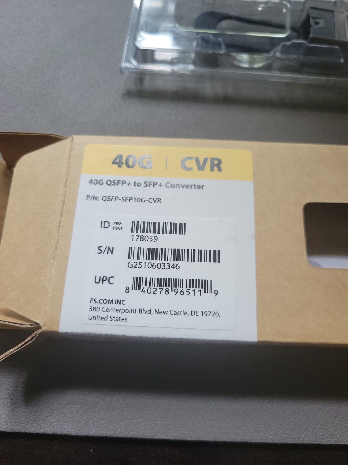 FS 72582 CVR-QSFP-SFP10G 40G QSFP+ TO 10G SFP+ ADAPTER CONVERTER MODULE