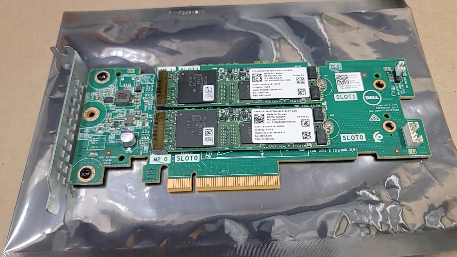 Dell K4D64 0K4D64 PCI 2x M.2 Slots BOSS-S Low Profile W/ 2x120GB GKJ0P
