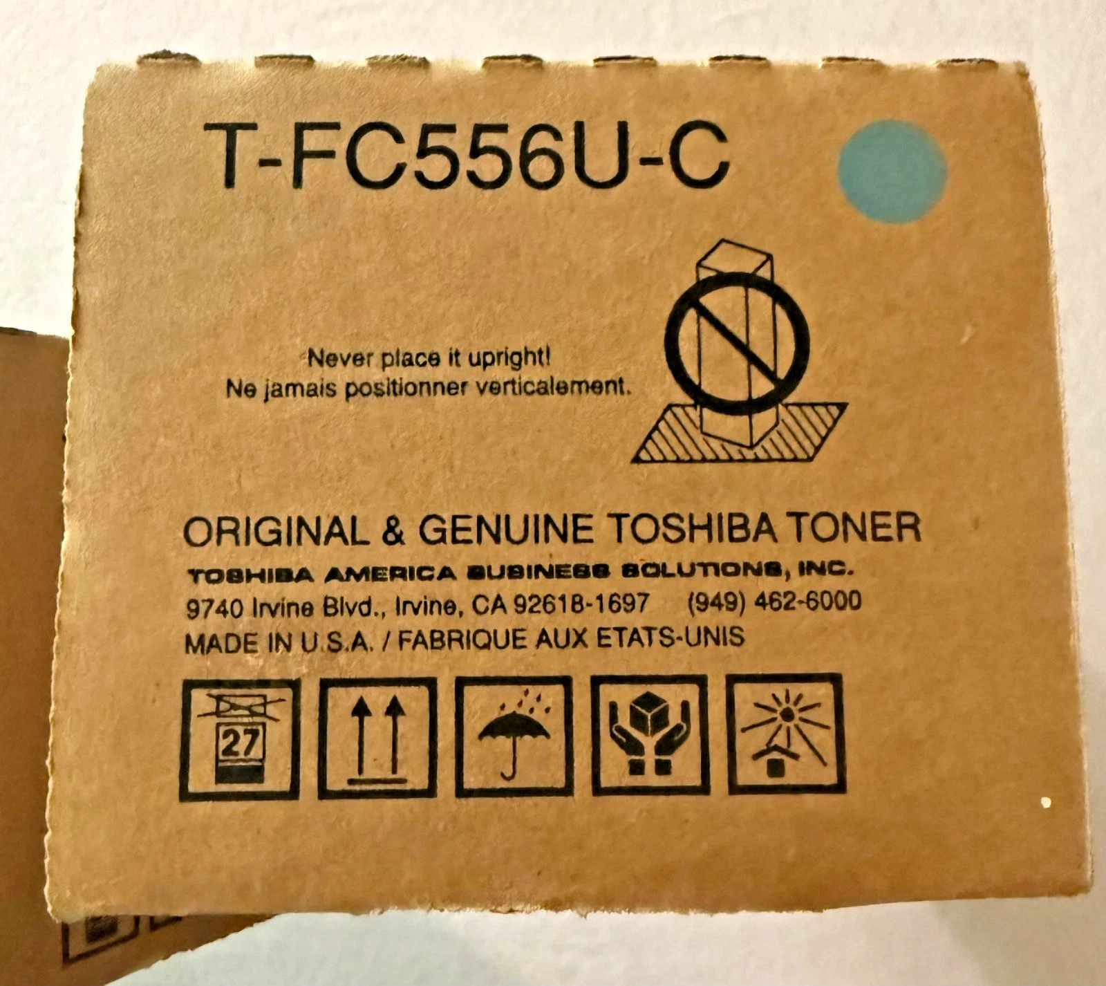 New Genuine Sealed Box Toshiba T-FC556U-C Cyan Toner Cartridge