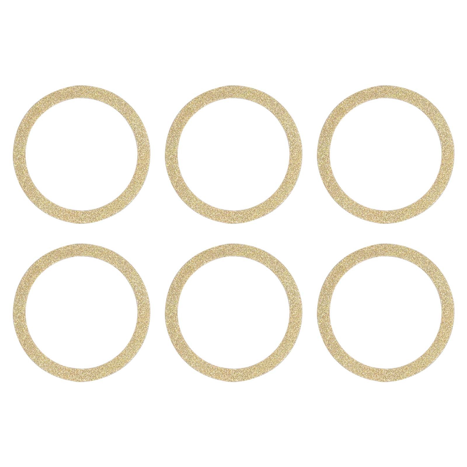 Universal Sparkle Magnetic Adapter Ring, 6 Pcs Sticker Ring, Yellow