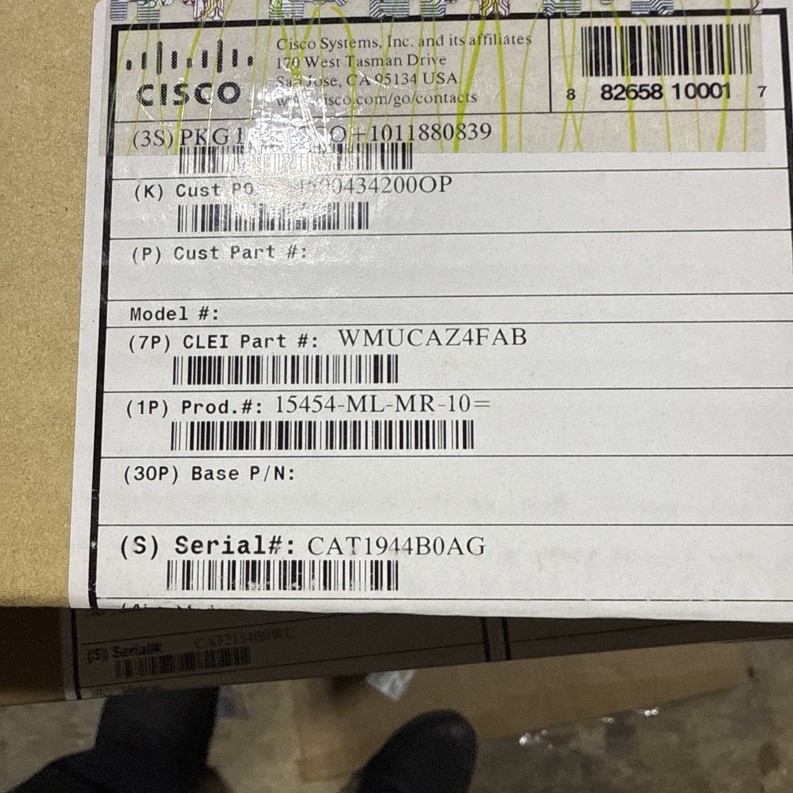 CISCO 15454-CE-MR-10-V00   (Multirate Carrier Ethernet Card)