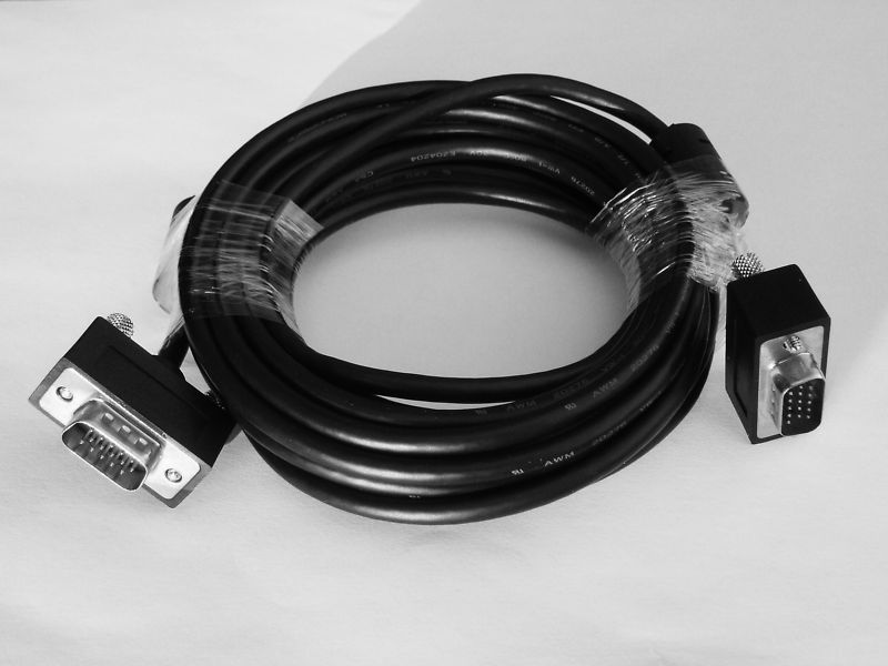SUPER VGA SVGA CABLE CORD MALE TO MALE 15 FT PC HDTV NEW FAST SHIP