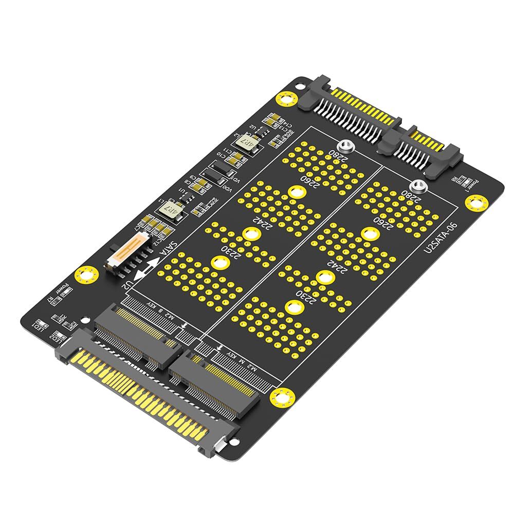 New Version 2 in 1 Combo M.2NGFF NVME PCI-E SSD to U.2 SFF-8639 ＆M.2NGFF SATA...