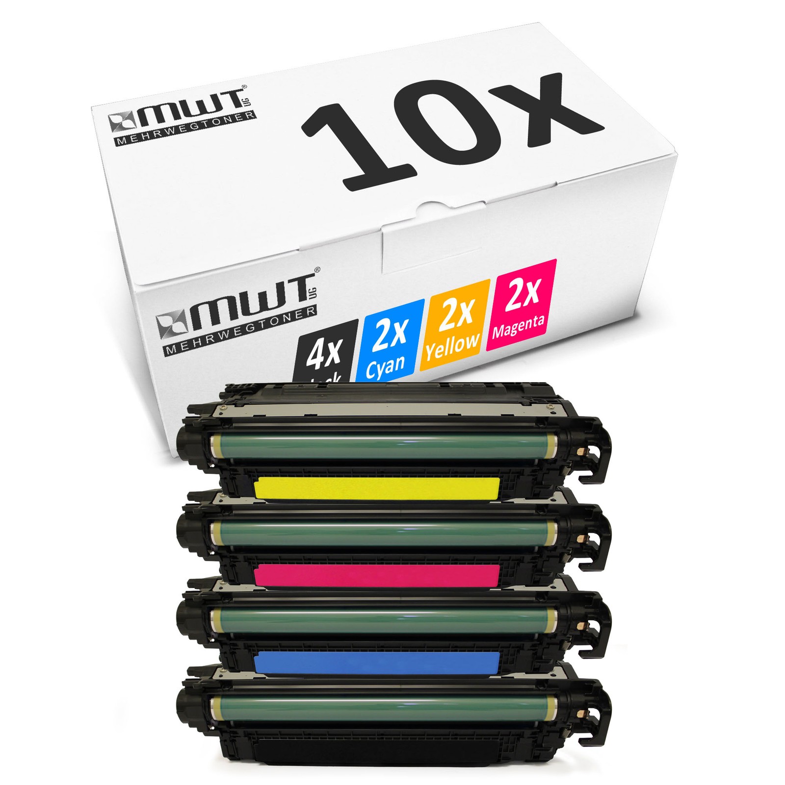 10x Compatible HP MWT Toner for CP-5225 CP-5225-DN CP-5225-N CP-5225-XH