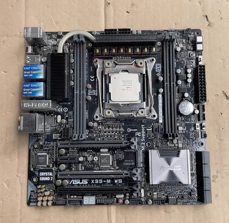 For ASUS X99-M WS Motherboard LGA2011 DDR4 1×M.2 8×SATA III Micro ATX Mainboard
