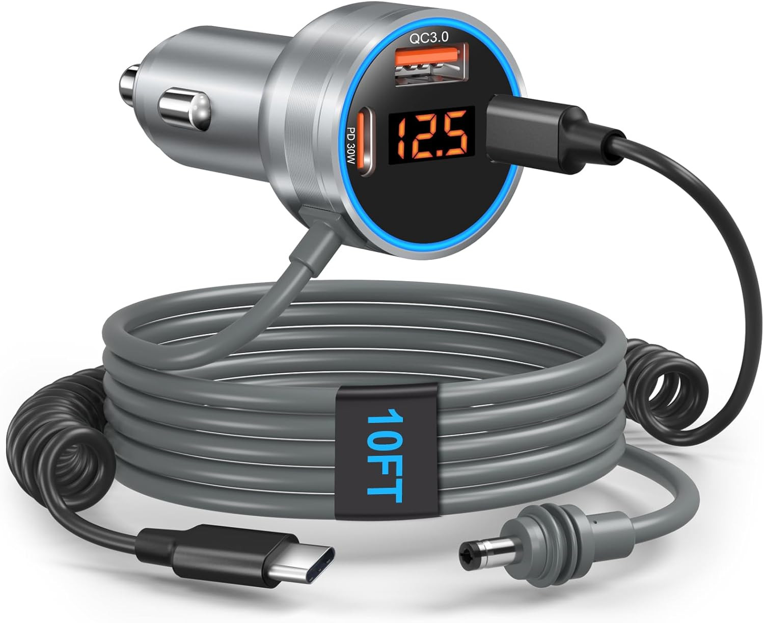 Starlink Mini Cable 10FT, 4 In1 Starlink Mini Car Charger 12V DC Power Cable+60W