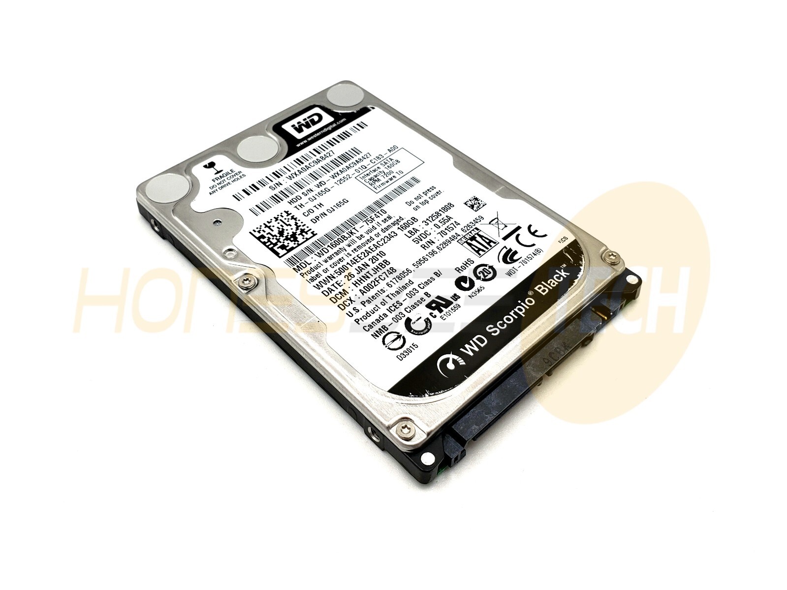 GENUINE DELL 160GB 2.5" SATA 7200RPM 9.5MM HDD HARD DRIVE J165G 0J165G TESTED