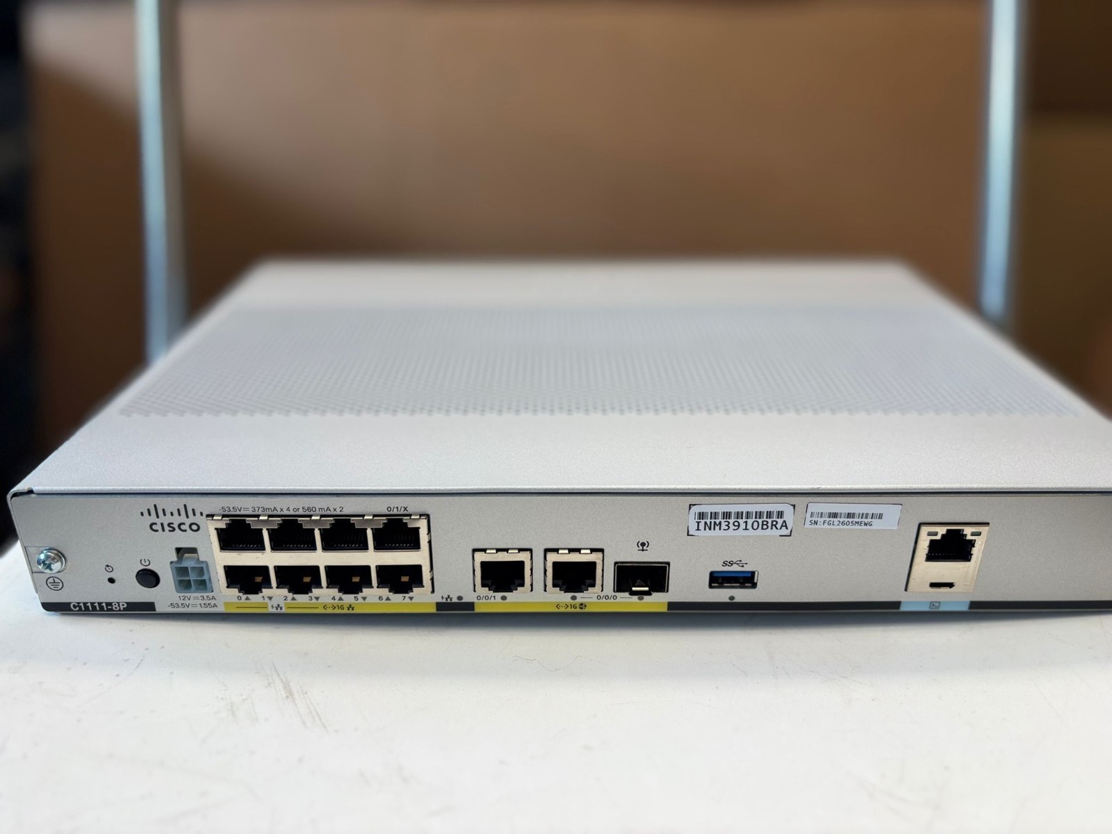 Cisco C1111-8P Series Integrated Services Router w/ AC Adapter