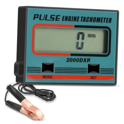 Digital RPM Meter Induction Pulse Tachometer Hour Meter for Small Engines -