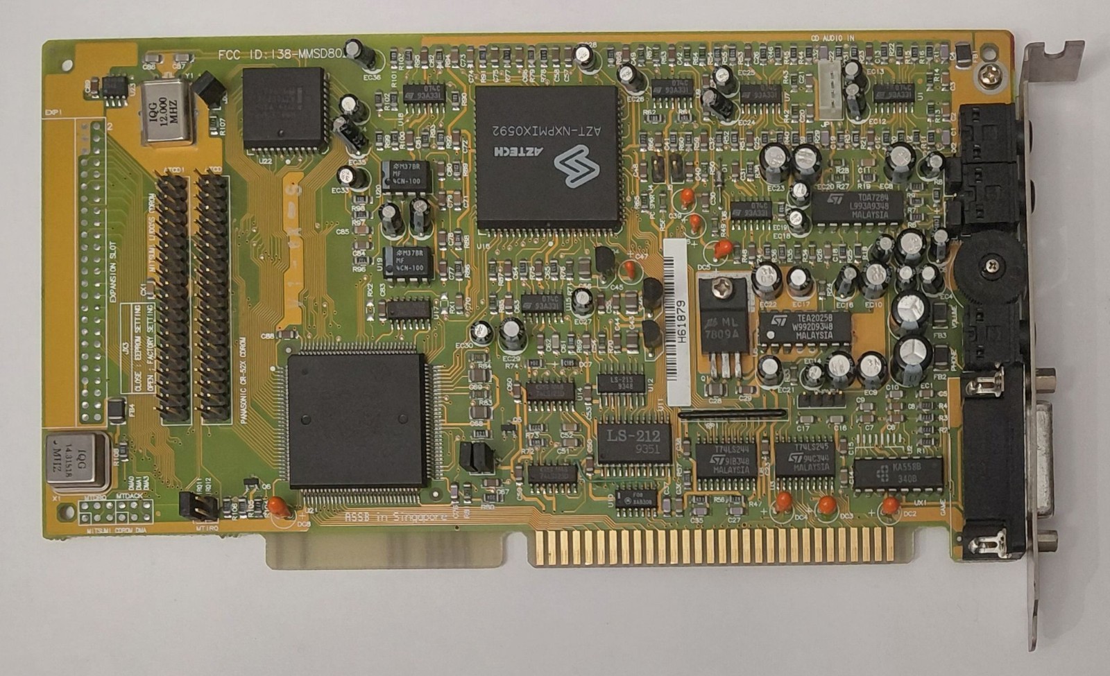 Aztech Sound Galaxy NX Pro ISA Sound Card (I38-MMSD802, Retro, 1993)