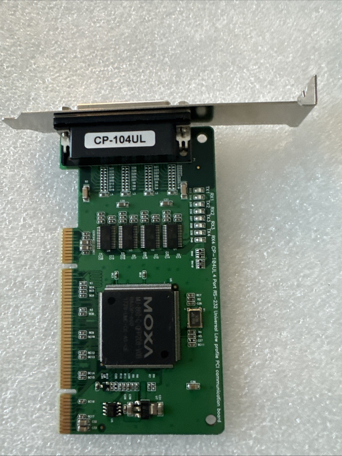 Moxa CP-104UL 4 Port RS-232 Universal Low Profile PCBCP-104UL PCI Card.