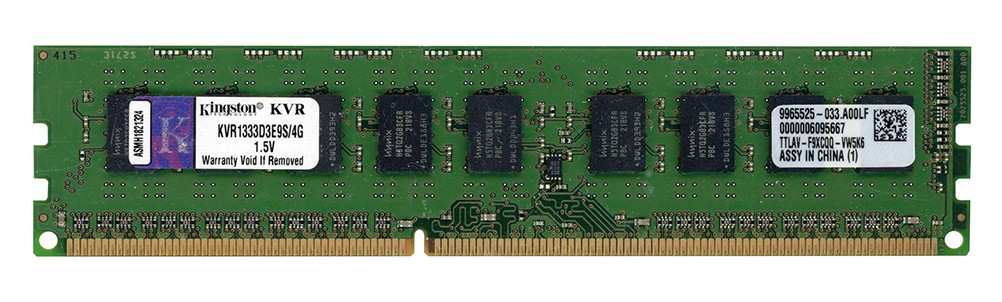 KINGSTON KVR1333D3E9S/4G DDR3 4GB 1333MHz ECC