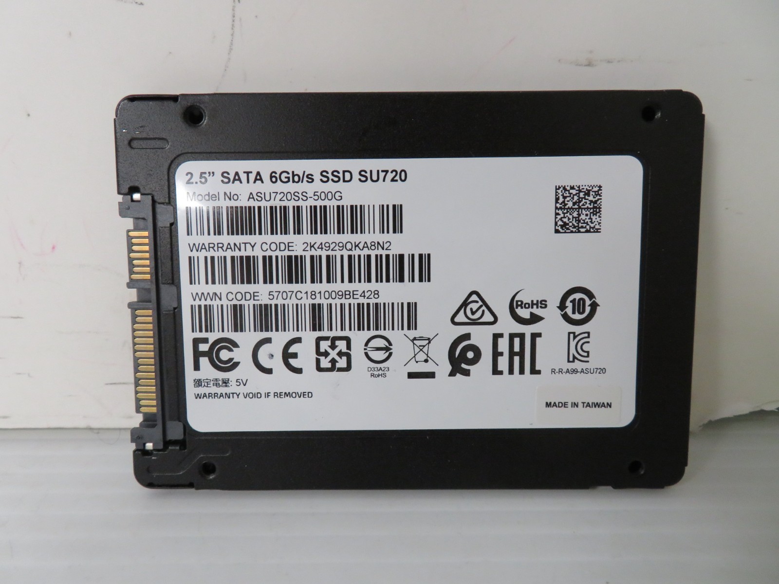 ADATA SU720 500GB SATA 2.5” SSD Drive - 85% Health