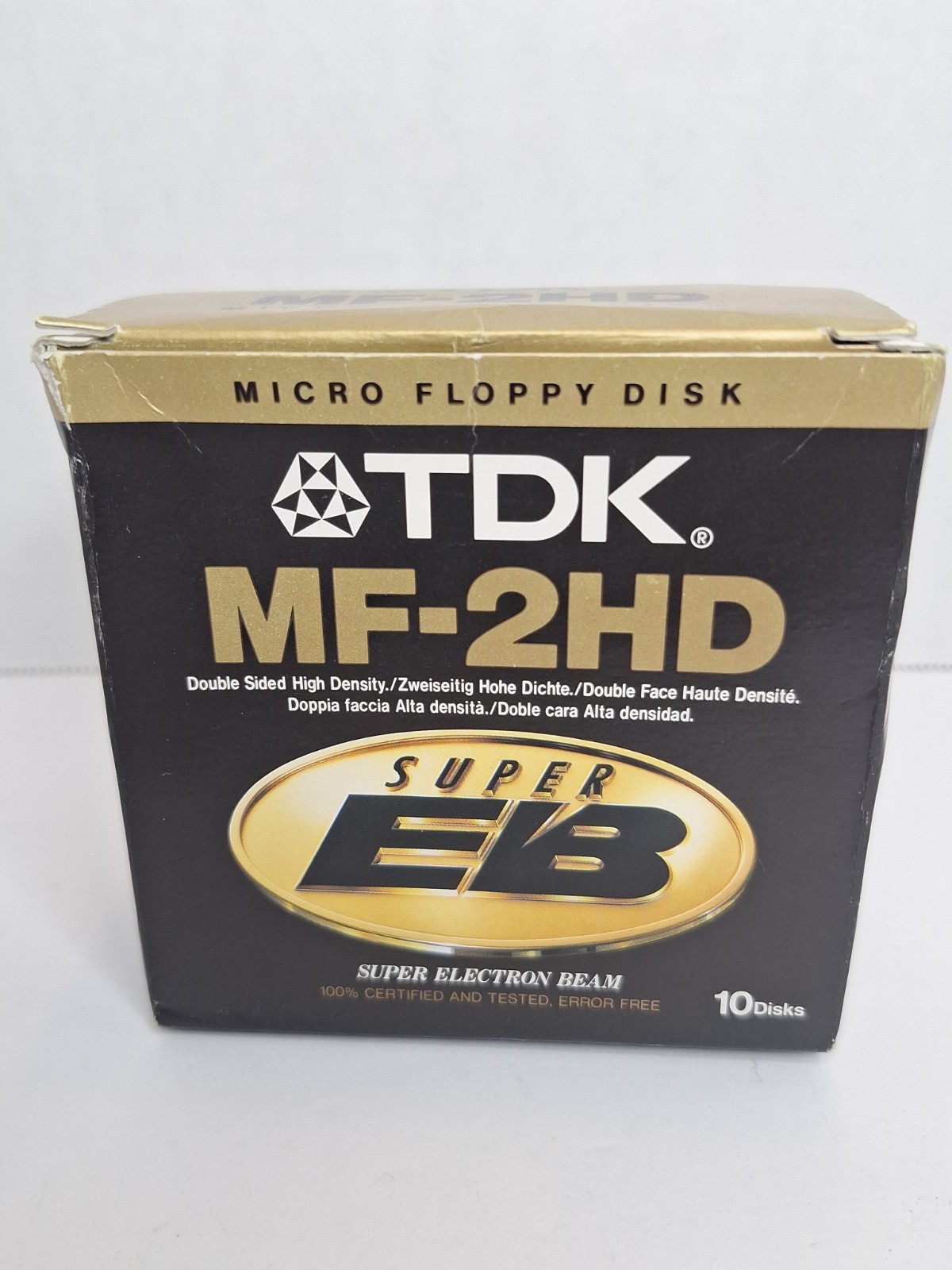 3.5" MICRO FLOPPY MF-2HD TDK (SUPER EB) -- 10 Disks NOS
