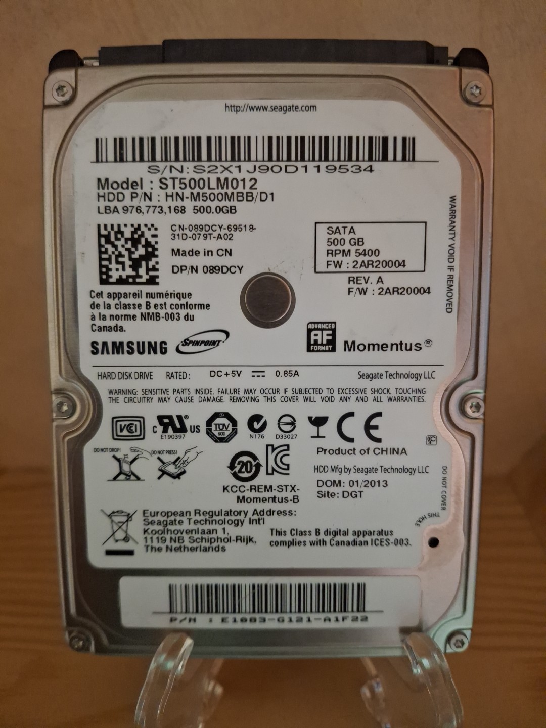 Seagate ST500LM012 Momentus Spinpoint M8 500GB SATA 5400RPM 2.5" HDD TESTED