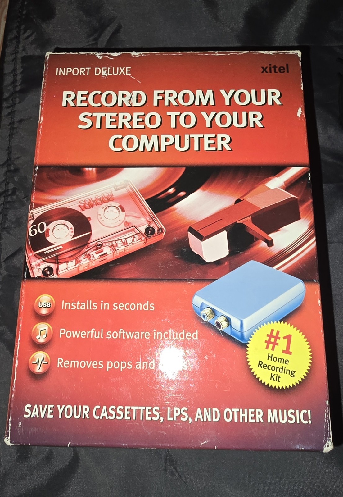 Xitel Inport Deluxe Audio Recording Kit Import To  Computer w/ USB & RCA cables