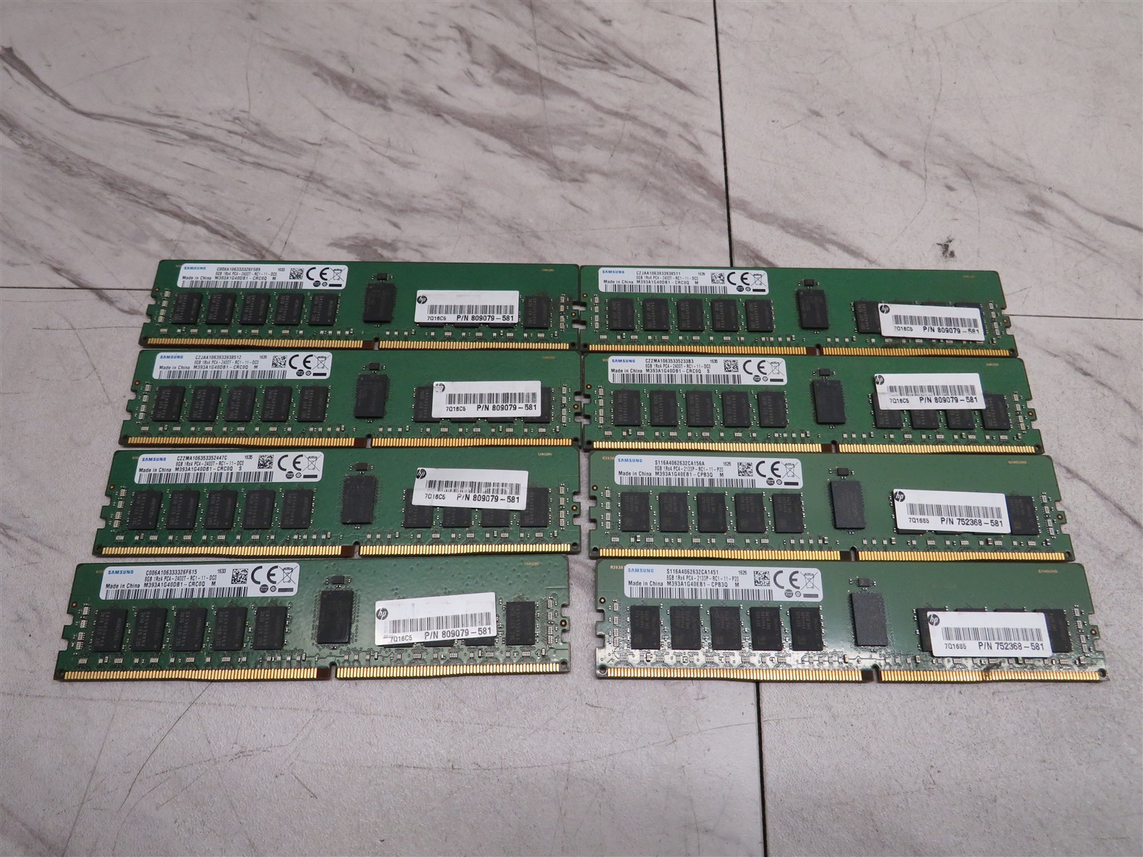 Lot of 8 Samsung 8GB DDR4 ECC RDIMM Server RAM 64GB 2133 2400MHz