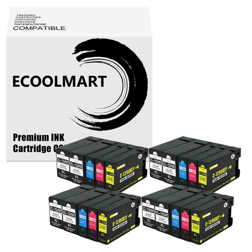 4SET4BK Ink Cartridge Compatible for PGI1200 PGI-1200XL MAXIFY MB2120 MB2720
