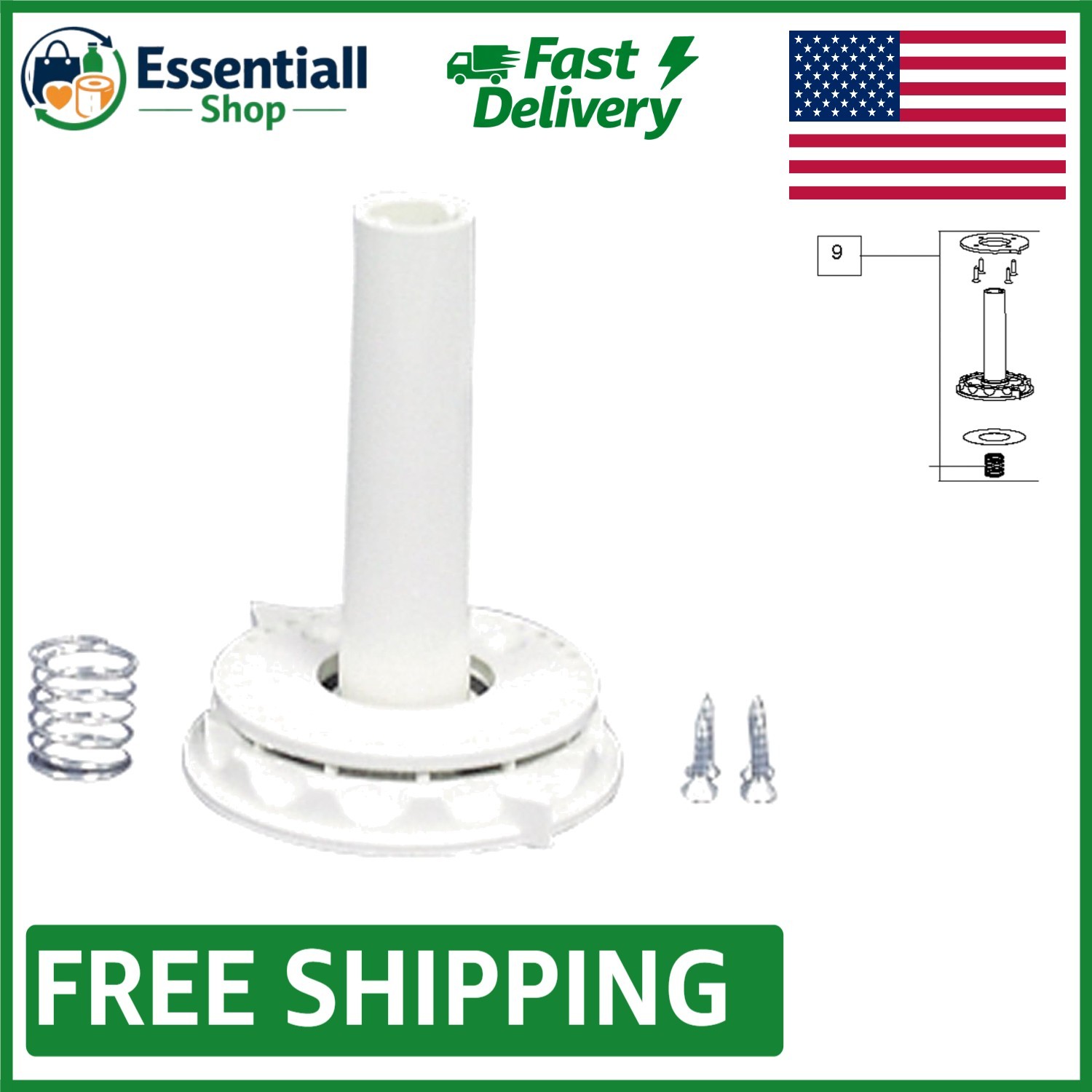 Effortless Installation White Directional Handle - Perfect for Antenna Upgrades