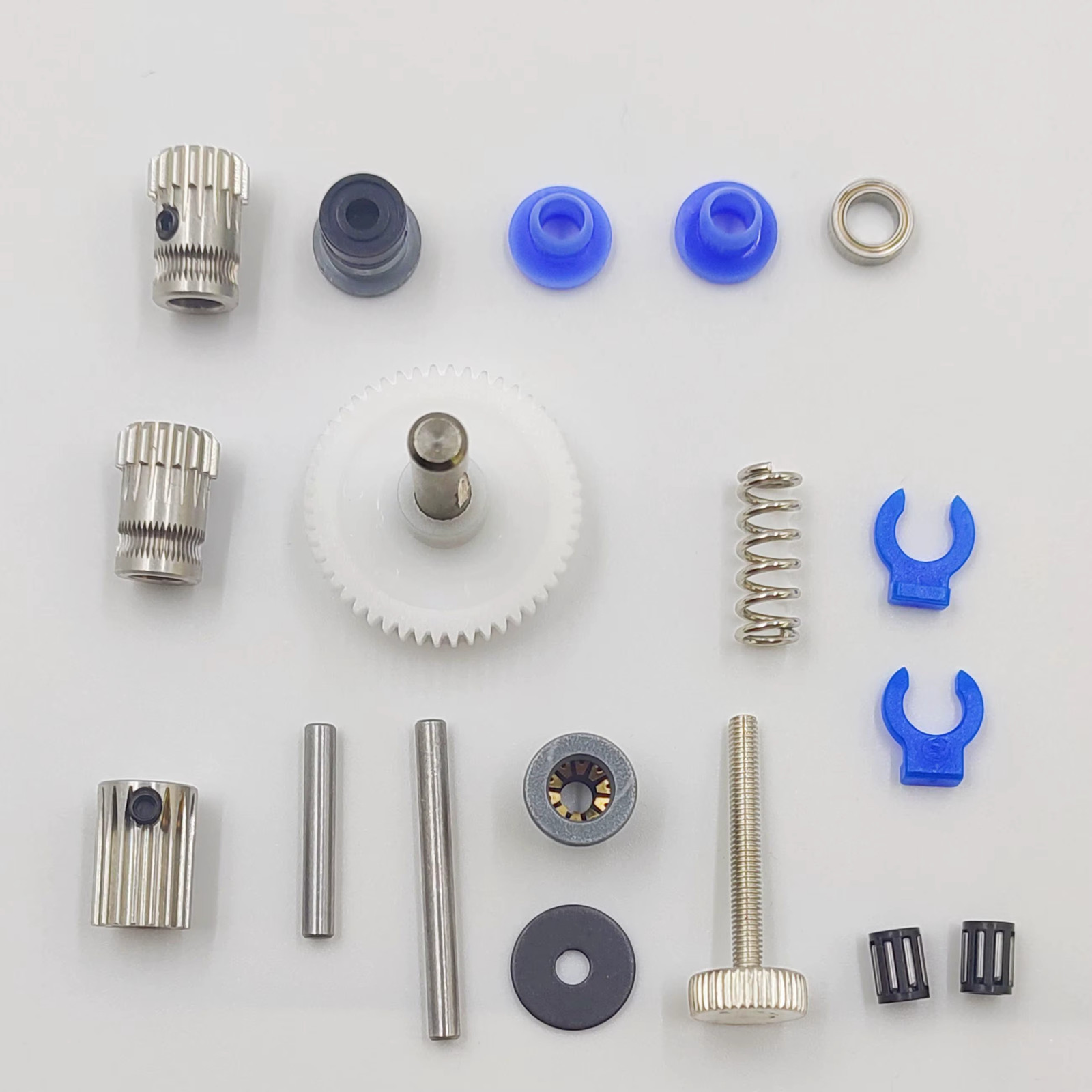 Dual Drive Gear Extruder Upgrade Kit Stainless Steel for BMG Prusa i3 Bowden