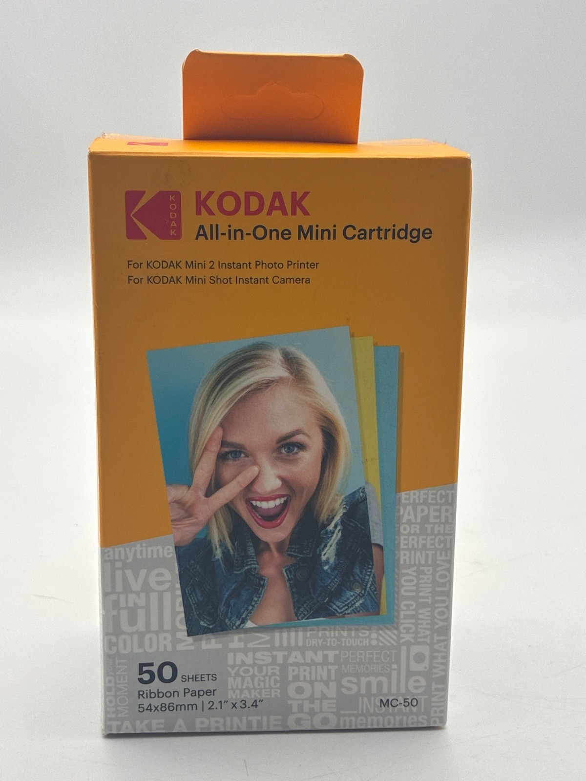 KODAK ALL-IN-ONE MINI CARTRIDGE 50 Sheets PAPER Mini 2 Photo Printer-Genuine New