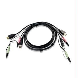 Aten-New-2L7D02UH _ ATEN 6FEET USB HDMI KVM CABLE USB TYPE-A MALE/MALE