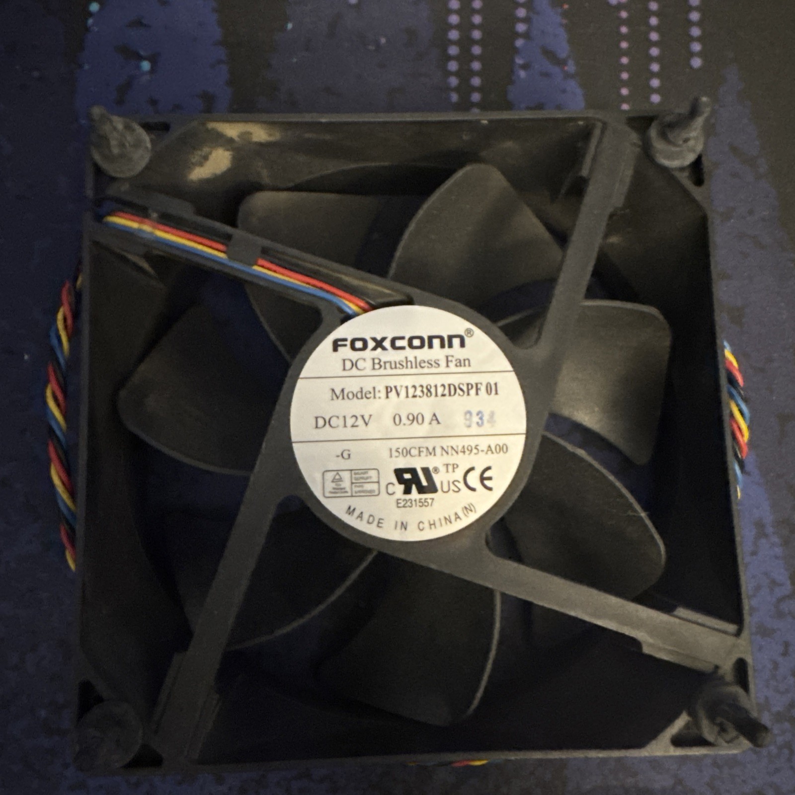 FOXCONN 12CM DC 12V 0.90A PV123812DSPF 01 120*120*38MM 5Pin DELL Cooling fan
