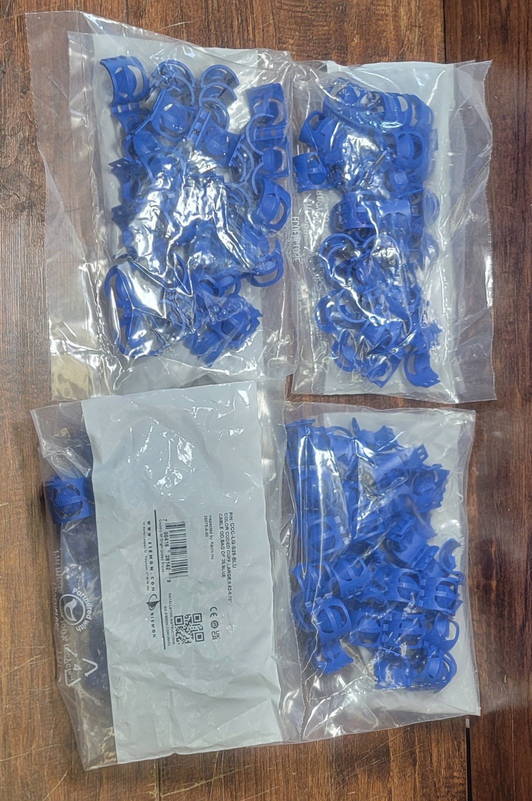 Siemon Expandable CCC-LG-S25- Large BLU for 0.52-0.70" 5 Bags 100 pcs Blue