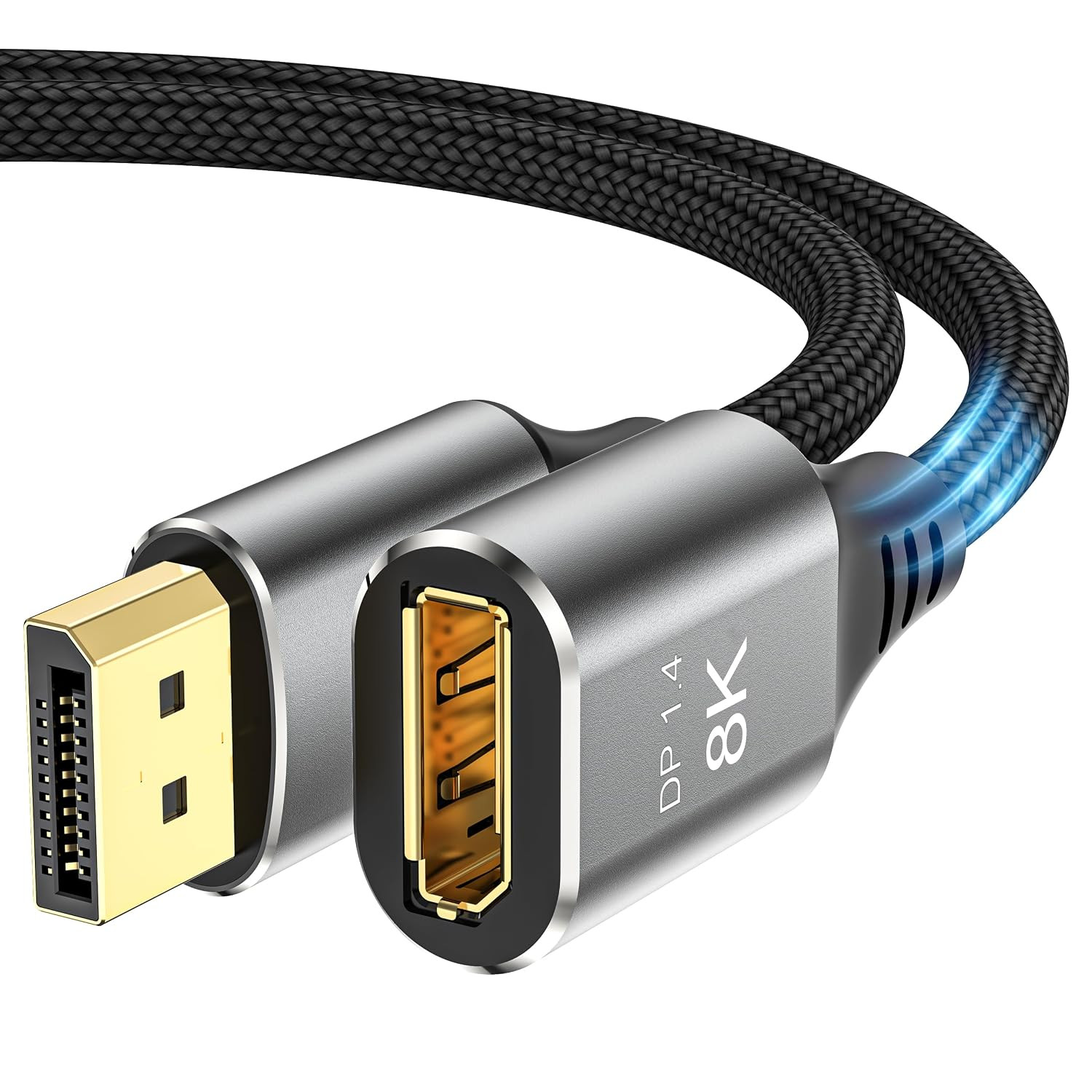 8K Displayport Extension Cable 6Feet, Displayport 1.4 Male to Female Extension