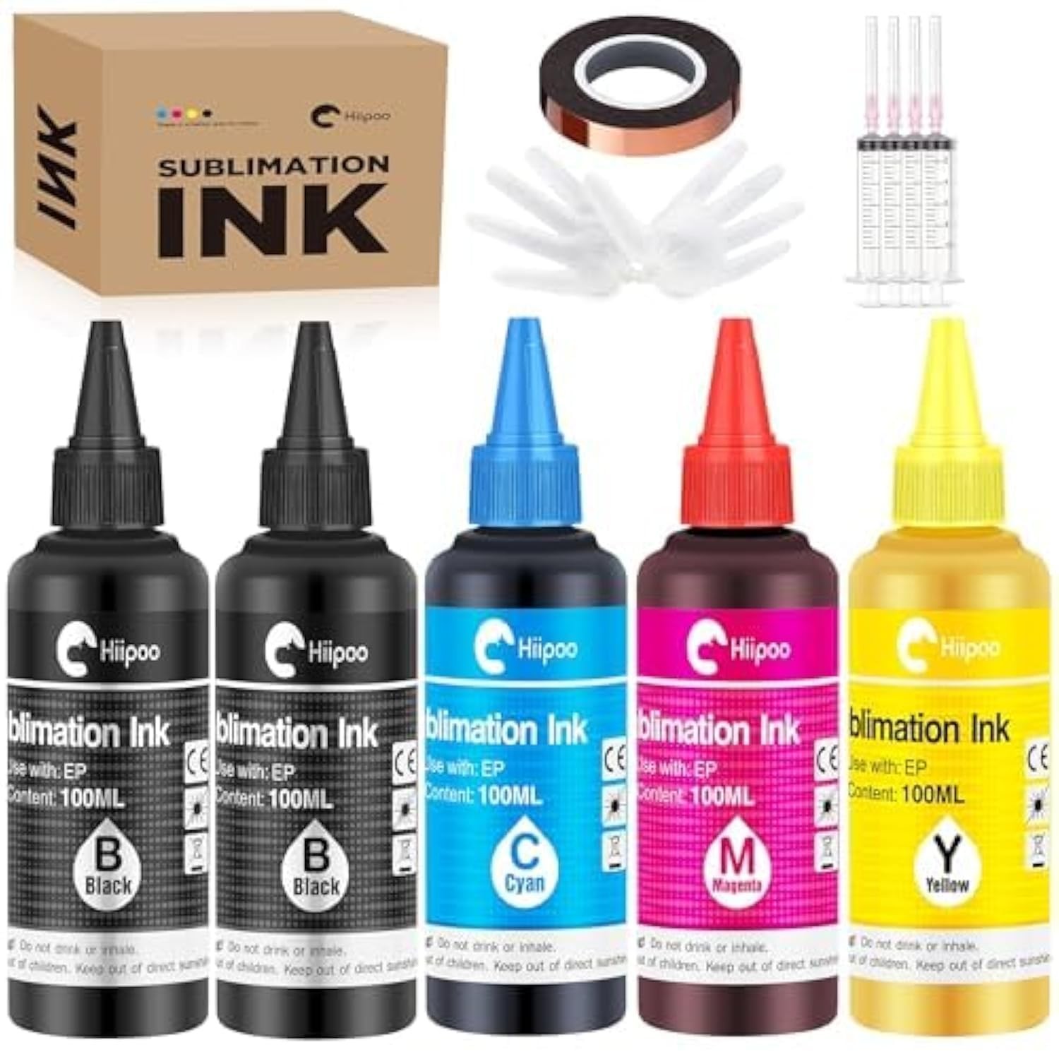 Hiipoo 500Ml Sublimation Ink Refill For Et2400 Et-2720 Et-2760 Et-2800