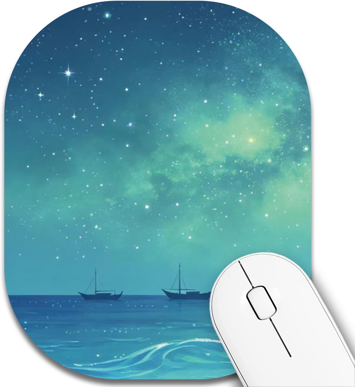 Small Mouse Pad Mini Mouse Pad 6 x 7 Inch for Laptop Keyboard Tray Mouse(Night)