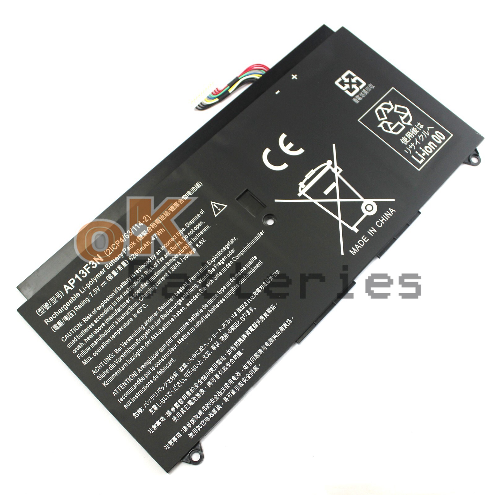 New AP13F3N Laptop Battery for Acer Aspire S7-392 S7-392-6411 S7-393 Ultrabook